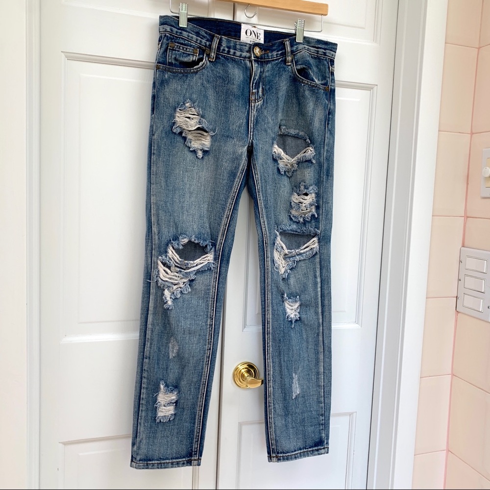 One Teaspoon Awesome Baggies Jeans in Cobain - Picture 8 of 16